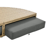 Convertible Grey Waterproof Rattan Outdoor Patio Daybed - Serenova - Omega Lifestyles