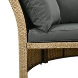 Convertible Grey Waterproof Rattan Outdoor Patio Daybed - Serenova - Omega Lifestyles