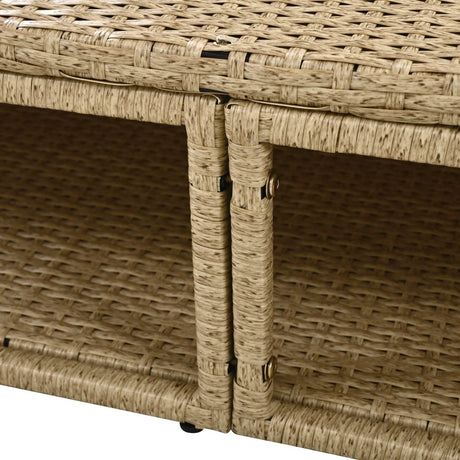 Convertible Grey Waterproof Rattan Outdoor Patio Daybed - Serenova - Omega Lifestyles