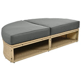 Convertible Grey Waterproof Rattan Outdoor Patio Daybed - Serenova - Omega Lifestyles