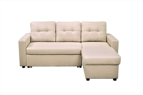 Convertible L - Shaped Medium - Firm Polyester Sleeper Sofa Bed - Serenova - Omega Lifestyles