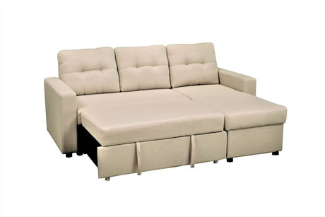 Convertible L - Shaped Medium - Firm Polyester Sleeper Sofa Bed - Serenova - Omega Lifestyles