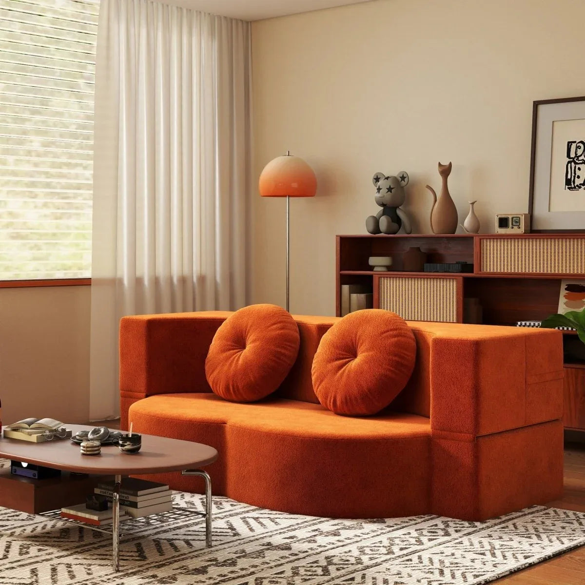 Convertible Soft Foam-Filled Plush Polyester Sofa Bed - Omega Lifestyles