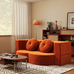 Convertible Soft Foam-Filled Plush Polyester Sofa Bed - Omega Lifestyles