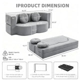 Convertible Soft Foam-Filled Plush Polyester Sofa Bed - Omega Lifestyles