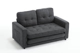 Convertible Velvet Futon Sofa Bed With Storage Pockets - Serenova - Omega Lifestyles