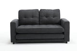 Convertible Velvet Futon Sofa Bed With Storage Pockets - Serenova - Omega Lifestyles