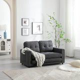 Convertible Velvet Futon Sofa Bed With Storage Pockets - Serenova - Omega Lifestyles