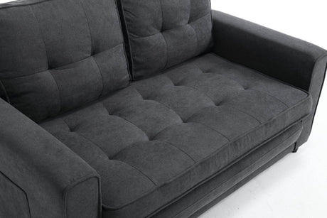Convertible Velvet Futon Sofa Bed With Storage Pockets - Serenova - Omega Lifestyles
