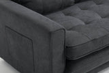 Convertible Velvet Futon Sofa Bed With Storage Pockets - Serenova - Omega Lifestyles