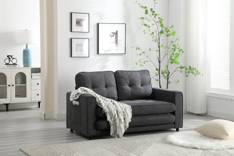 Convertible Velvet Futon Sofa Bed With Storage Pockets - Serenova - Omega Lifestyles