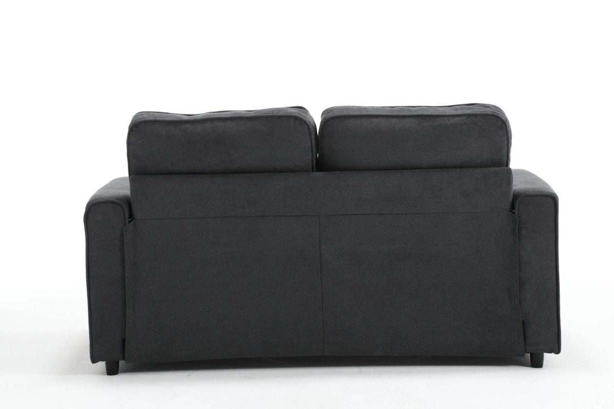 Convertible Velvet Futon Sofa Bed With Storage Pockets - Serenova - Omega Lifestyles