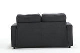 Convertible Velvet Futon Sofa Bed With Storage Pockets - Serenova - Omega Lifestyles