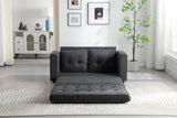 Convertible Velvet Futon Sofa Bed With Storage Pockets - Serenova - Omega Lifestyles