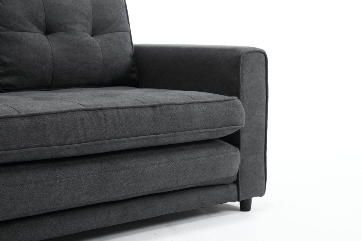 Convertible Velvet Futon Sofa Bed With Storage Pockets - Serenova - Omega Lifestyles