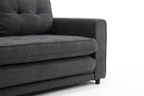 Convertible Velvet Futon Sofa Bed With Storage Pockets - Serenova - Omega Lifestyles