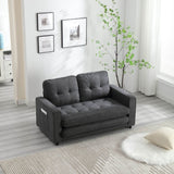 Convertible Velvet Futon Sofa Bed With Storage Pockets - Serenova - Omega Lifestyles