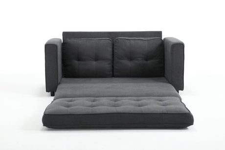 Convertible Velvet Futon Sofa Bed With Storage Pockets - Serenova - Omega Lifestyles