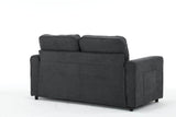 Convertible Velvet Futon Sofa Bed With Storage Pockets - Serenova - Omega Lifestyles