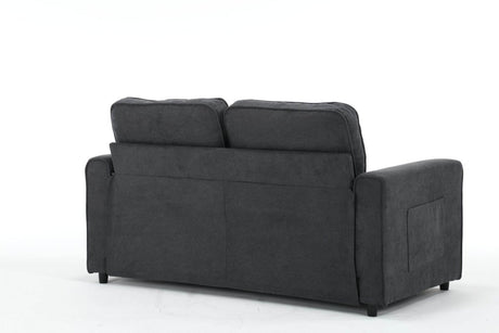 Convertible Velvet Futon Sofa Bed With Storage Pockets - Serenova - Omega Lifestyles
