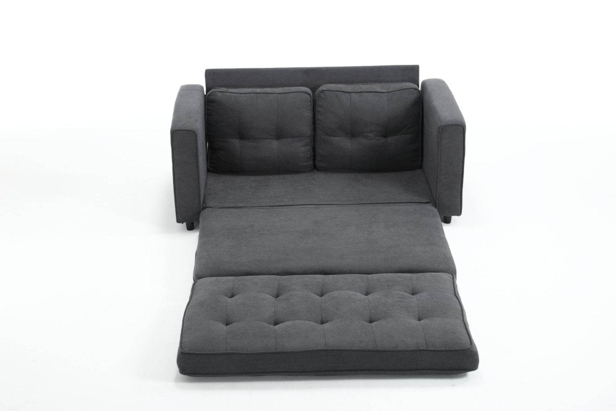 Convertible Velvet Futon Sofa Bed With Storage Pockets - Serenova - Omega Lifestyles