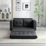 Convertible Velvet Futon Sofa Bed With Storage Pockets - Serenova - Omega Lifestyles