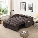 Convertible Velvet Sofa Bed With USB Ports And Trundle - Sleep Galleria