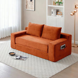 Corduroy Convertible Pull-Out Memory Foam Loveseat Sofa - Omega Lifestyles