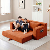 Corduroy Convertible Pull-Out Memory Foam Loveseat Sofa - Omega Lifestyles