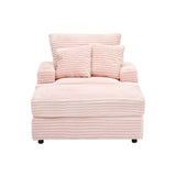 Corduroy Spring Upholstered Armchair And Ottoman Set - Sleep Galleria