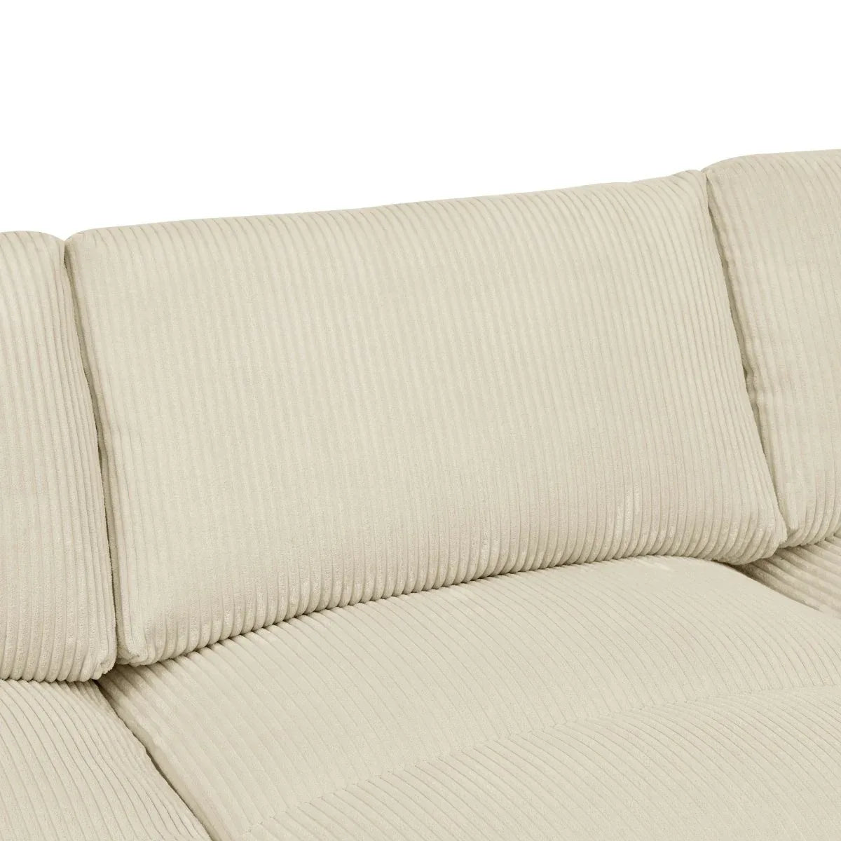 Corduroy Upholstered Large Arms Modular Sectional With Ottomans - Omega Lifestyles