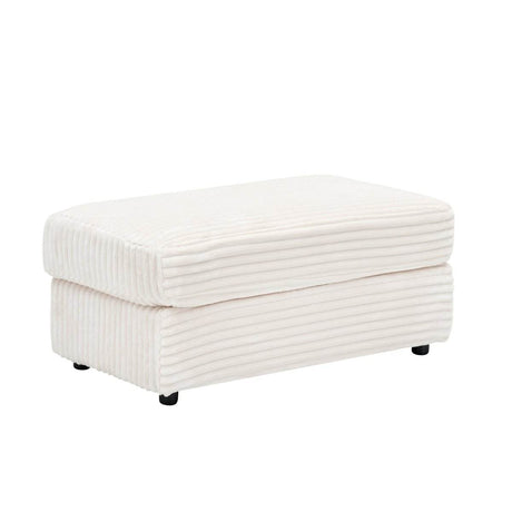 Corduroy Upholstered Reclining Armchair With Ottoman Set - Sleep Galleria