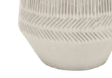Cream Ceramic Contemporary Table Lamp With Ivory Shade - Sleep Galleria