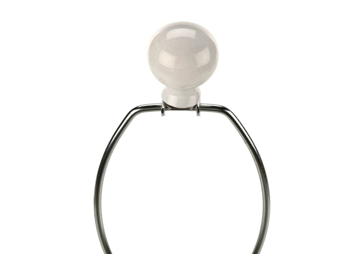 Cream Ceramic Contemporary Table Lamp With Ivory Shade - Sleep Galleria