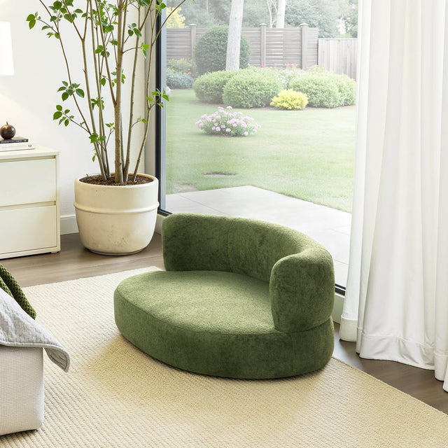 Curved Fleeced Teddy Upholstered Pet Sofa Bed - Omega Lifestyles
