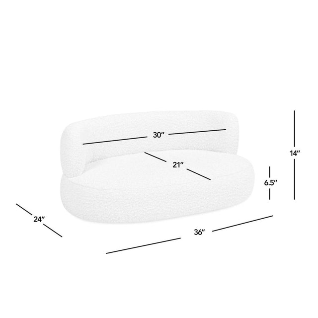 Curved Fleeced Teddy Upholstered Pet Sofa Bed - Omega Lifestyles