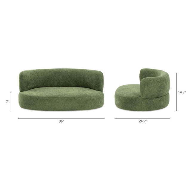 Curved Fleeced Teddy Upholstered Pet Sofa Bed - Omega Lifestyles