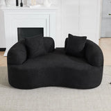Curved Medium-Firm Foam Spring Loveseat Sofa - Omega Lifestyles