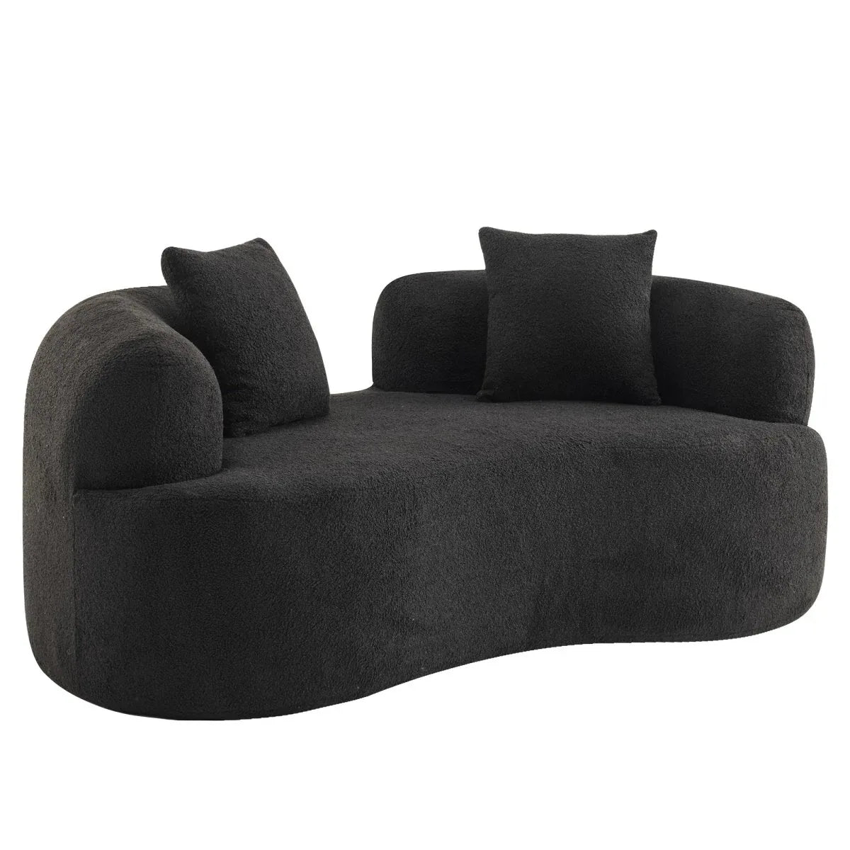 Curved Medium-Firm Foam Spring Loveseat Sofa - Omega Lifestyles