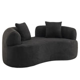 Curved Medium-Firm Foam Spring Loveseat Sofa - Omega Lifestyles