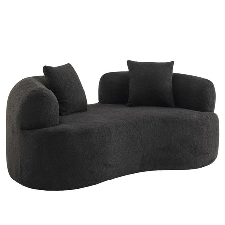 Curved Medium-Firm Foam Spring Loveseat Sofa - Omega Lifestyles