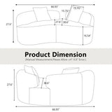 Curved Medium-Firm Foam Spring Loveseat Sofa - Omega Lifestyles