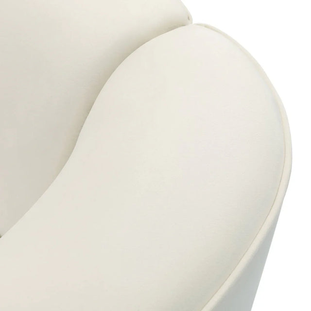 Curved Velvet 3-Seat Contemporary Sofa - Omega Lifestyles