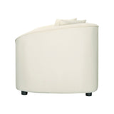 Curved Velvet 3-Seat Contemporary Sofa - Omega Lifestyles