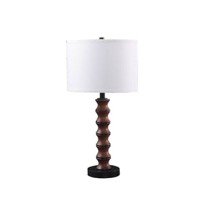 Dark Cherry Polyresin Modern Coastal Table Lamp - Omega Lifestyles