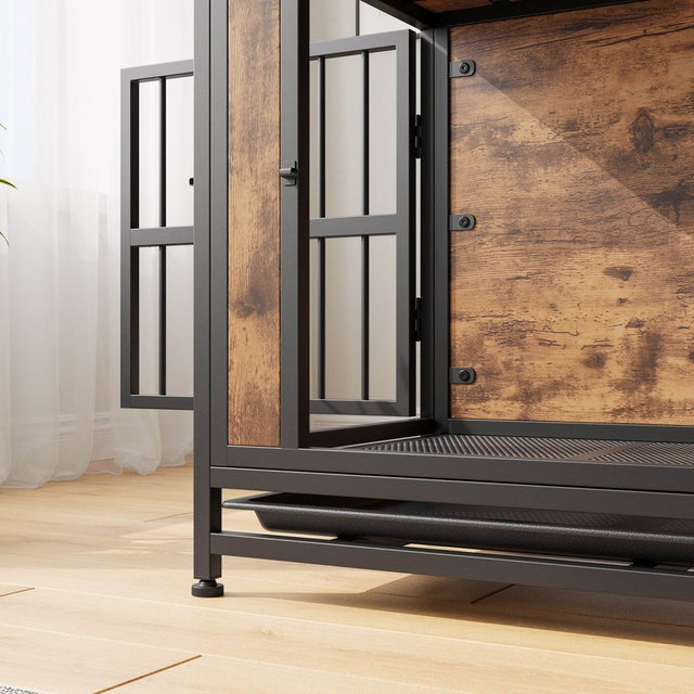 Decorative MDF Metal Dog Crate Furniture With Cushion - Omega Lifestyles