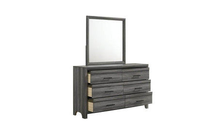 Denver Modern 5-Piece Full Gray Wood Bedroom Set - Sleep Galleria