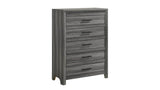 Denver Modern 5-Piece Full Gray Wood Bedroom Set - Sleep Galleria