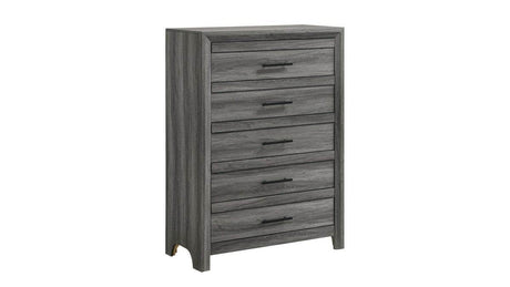Denver Modern 5-Piece Full Gray Wood Bedroom Set - Sleep Galleria