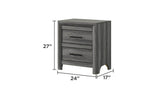 Denver Modern 5-Piece Full Gray Wood Bedroom Set - Sleep Galleria